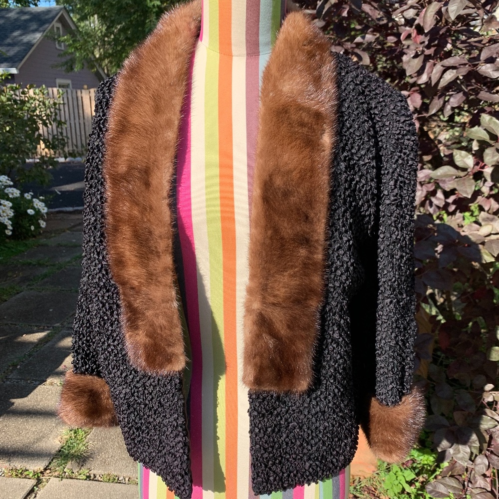 Vintage Jacket with mink collar